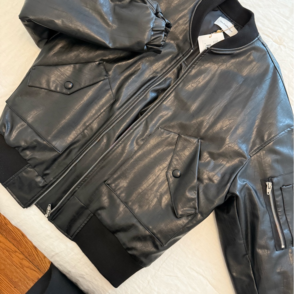 THE FRANKIE SHOP! Brand new with tags Hane Faux Leather Bomber